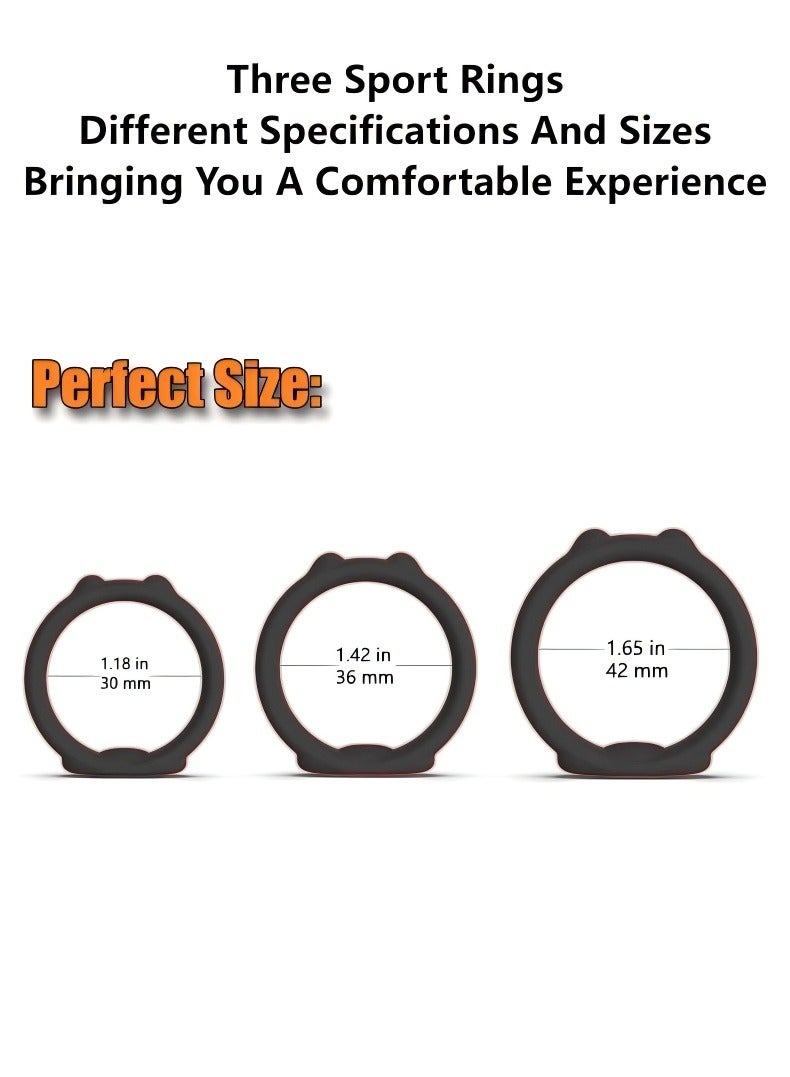 In Air 3 PCS Silicone Ring Men Sports Ring,Sports Accessories  - Image 3