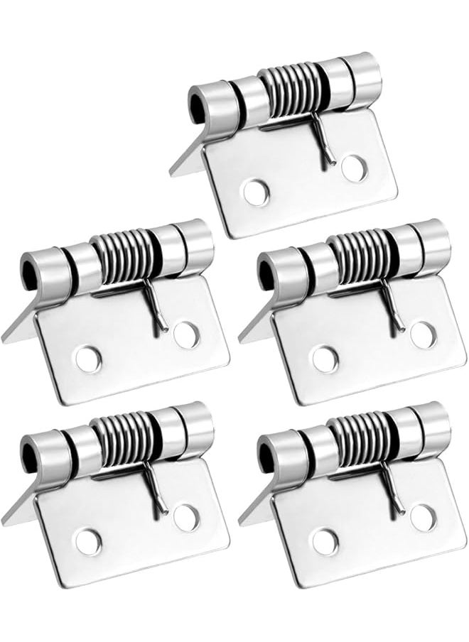 PROMASS promass sourcing map Self Closing Spring Hinge 0.98" Stainless Steel Brushed DIY Hardware for Door Cabinet Small Box 5pcs Per Pack  - Image 1