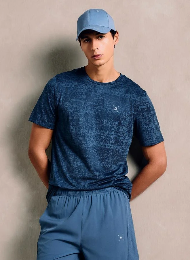 ADOT by Splash Jacquard Crew Neck T-shirt