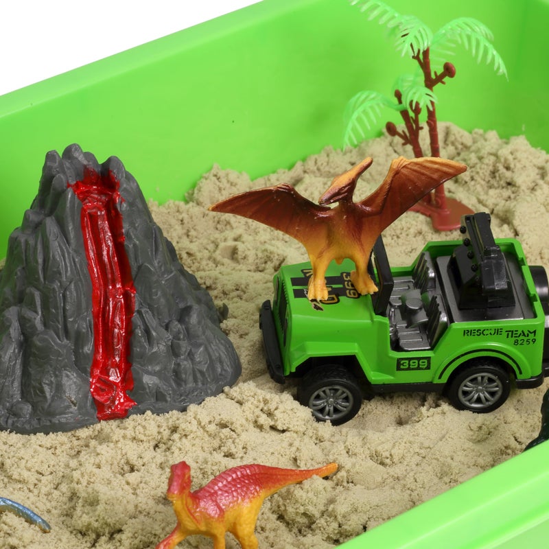 AGENTLAN Dinosaur Sensory Bin, Dinosaur Dig Sensory Toys with Play Sand for Toddlers Boys and Girls, Kids Toys Gift Sand Box for Age 3 4 5 6 7 8 - Image 5