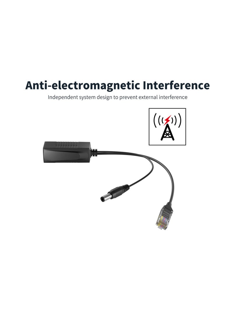 Zikra 48V to 12V Active POE Splitter Adapter, Connectors Adapter Cable Splitter Injector AP Power Supply Isolated Type With DC 12V Output - Image 5