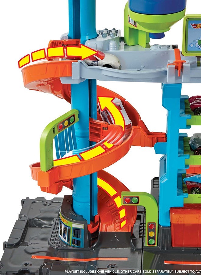 Hot Wheels غسيل سيارات HW City Mega Tower - Image 4
