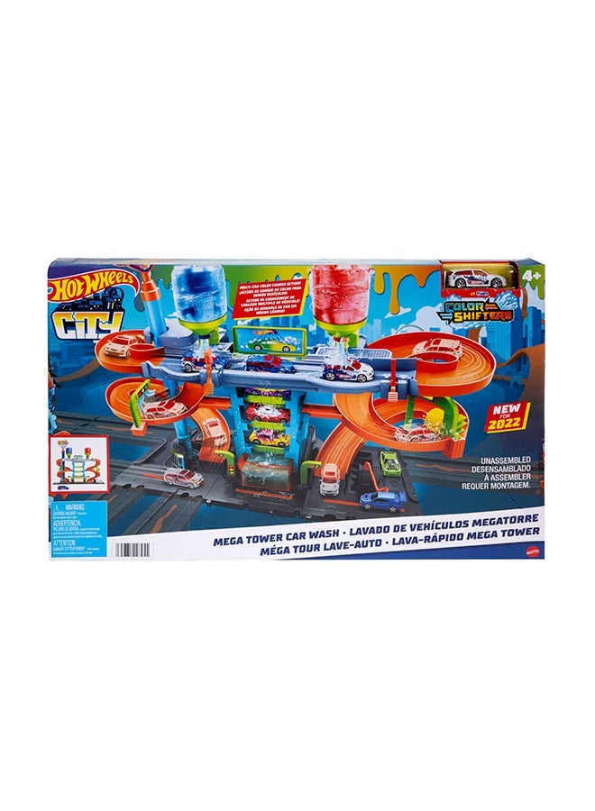 Hot Wheels غسيل سيارات HW City Mega Tower - Image 2