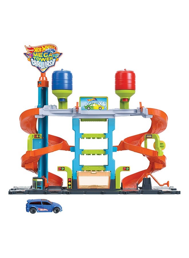 Hot Wheels غسيل سيارات HW City Mega Tower - Image 1