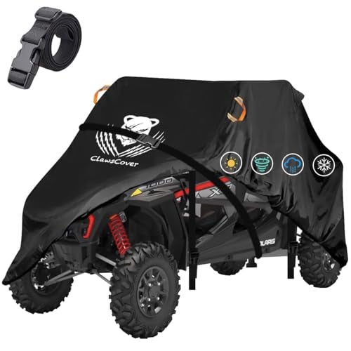 ClawsCover UTV Cover 4 Seater Waterproof OutdoorSide by Side ATV CoversDurable AntiUV and All Weather Protection Compatible with Polaris Ranger RZR General Canam Defender Yamaha Kawasaki159 Lx66 Wx76 H - Image 1