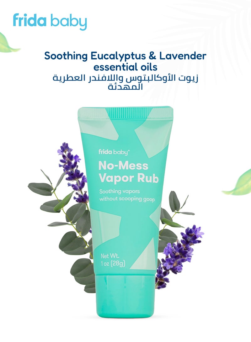 fridababy No-Mess Vapor Rub for Babies | Soothing Eucalyptus & Lavender | Made in USA | Petroleum-Free | Built-in Applicator | 28g Tube | Long-Lasting Comfort | Non-Staining - Image 4