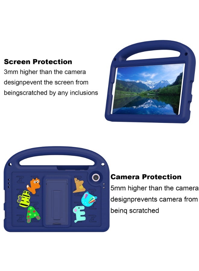 Kids Tablet Case Compatible with Samsung Galaxy Tab A9 Plus 11 Inch,Lightweight EVA Shockproof Protective Cover with Handle Stand,DIY Cute Design,No Shoulder Strap,Kids Friendly Case for Tab A(Navy Blue) - Image 4