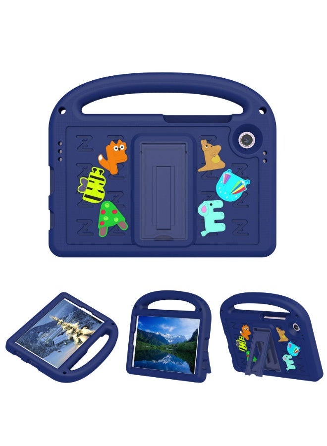Kids Tablet Case Compatible with Samsung Galaxy Tab A9 Plus 11 Inch,Lightweight EVA Shockproof Protective Cover with Handle Stand,DIY Cute Design,No Shoulder Strap,Kids Friendly Case for Tab A(Navy Blue) - Image 1