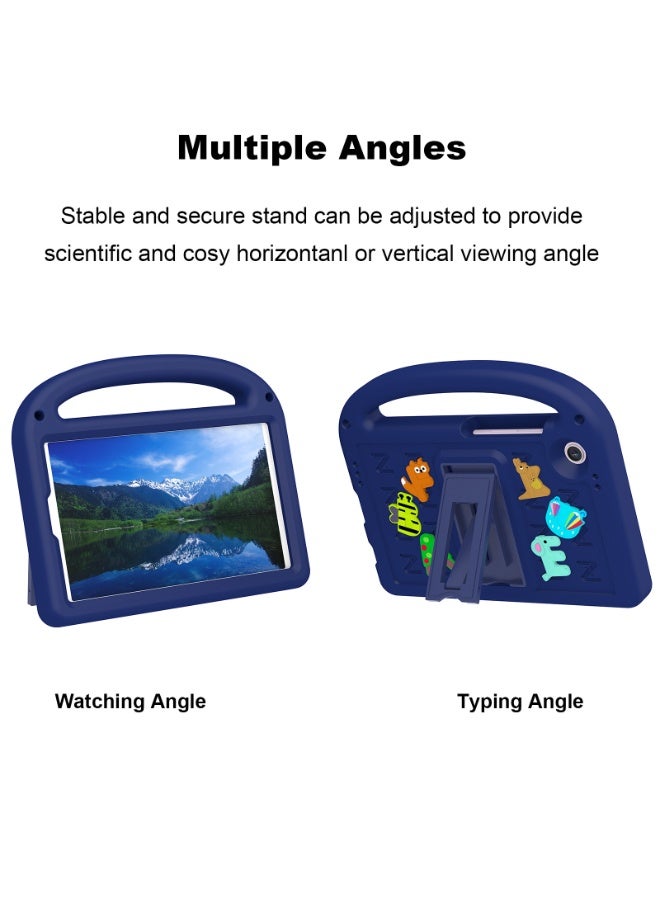 Kids Tablet Case Compatible with Samsung Galaxy Tab A9 Plus 11 Inch,Lightweight EVA Shockproof Protective Cover with Handle Stand,DIY Cute Design,No Shoulder Strap,Kids Friendly Case for Tab A(Navy Blue) - Image 2