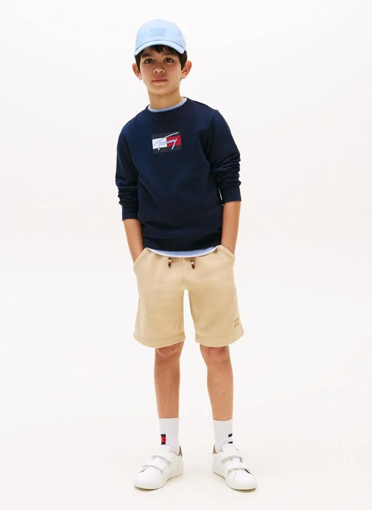 TOMMY HILFIGER Kids Script Flag Sweatshirt