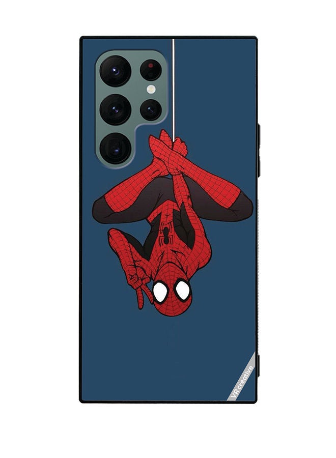 VR CREATIVE Protective Case Cover For Samsung Galaxy S22 Ultra 5G Spiderman Design Multicolour - Image 1
