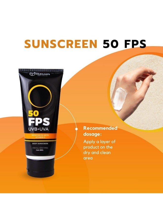 Generic HUMAN'S LAB HEALTH Sunscreen SPF 50, Face and Body Sunscreen, Broad UVA/UVB Protection, Water Resistant, Light Texture, 95g  - Image 4