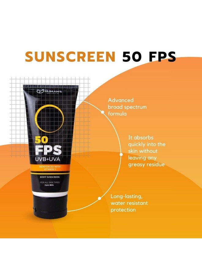 Generic HUMAN'S LAB HEALTH Sunscreen SPF 50, Face and Body Sunscreen, Broad UVA/UVB Protection, Water Resistant, Light Texture, 95g  - Image 2