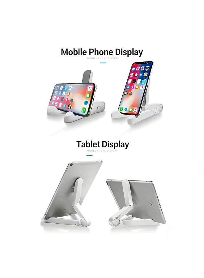 Baraka Desktop Non-Slip Foldable Phone Stand, Compatible With Phones, IPads, And Tablets. Suitable For Studying, Working, And Watching Videos. Protects Your Neck And Shoulders. - White - Image 2