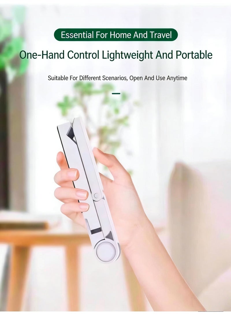 Baraka Desktop Non-Slip Foldable Phone Stand, Compatible With Phones, IPads, And Tablets. Suitable For Studying, Working, And Watching Videos. Protects Your Neck And Shoulders. - White - Image 3