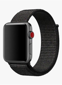 Bikson Sport Watch Band for 44mm, 42mm Watch, Soft Replacement Strap Black/grey  - Image 1