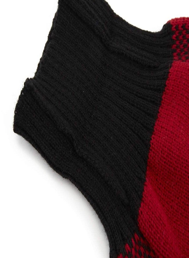Nothers Dog Fall Winter Pet Apparel Dog Christmas Sweater for Dogs, Red Black Buffalo Plaid XX-Large Back Length 23" - Image 5
