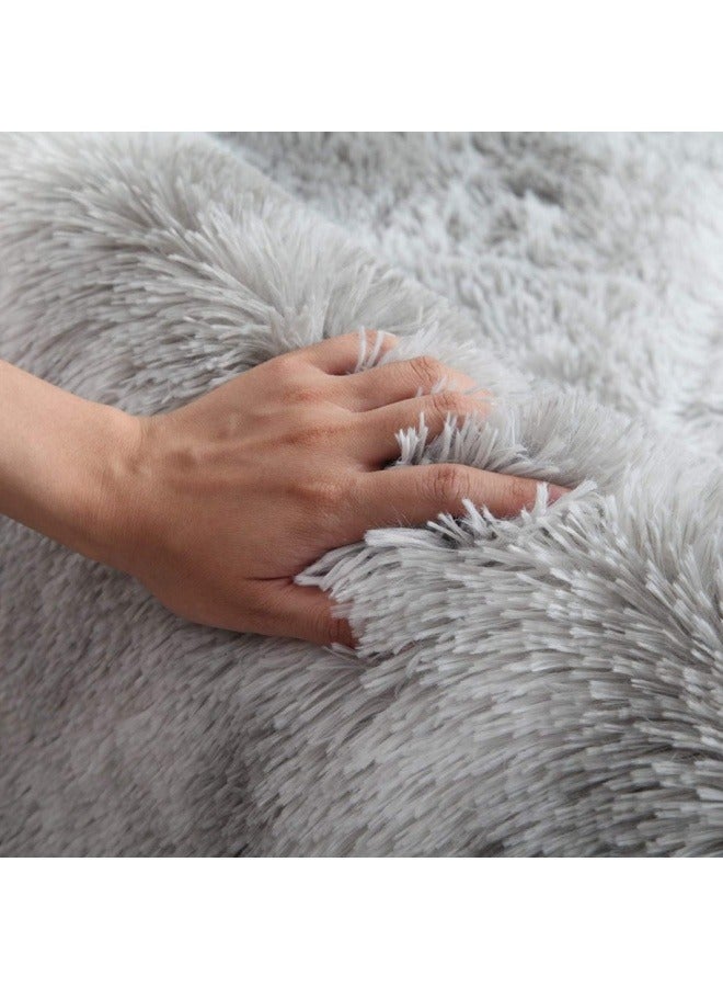 KYD Soft Rugs Fluffy Carpets Tie-Dye Rugs for Living Room Bedroom Nursery Home Decor Non-Slip Machine Washable Carpet Home Decorative Roundness Carpet 120x120 cm - Image 3