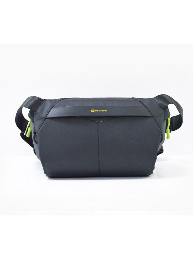 Functional European And American Advanced Sense Shoulder Photography Bag Large Capacity Waterproof Walking Bag SLR Micro Single Camera Bag Crossbody Bag-Color:Black  - Image 4