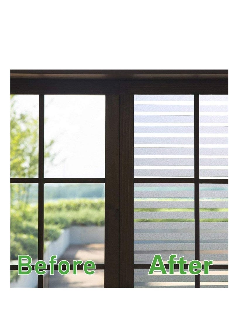 SYOSI Window Films Self adhesive Office Glass Film Static Cling Window Film Privacy For All Kinds of Smooth Glass Surface 44.5  100CM  - Image 2