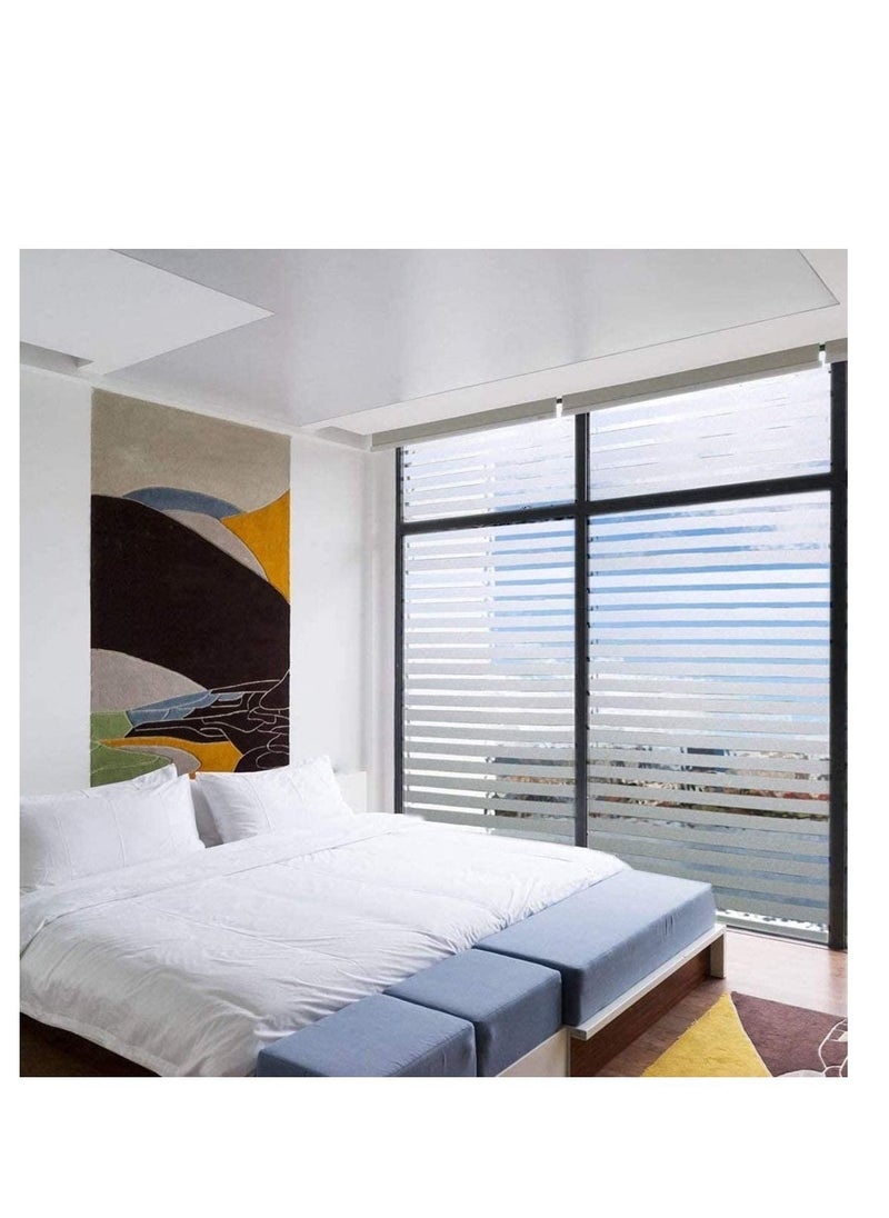 SYOSI Window Films Self adhesive Office Glass Film Static Cling Window Film Privacy For All Kinds of Smooth Glass Surface 44.5  100CM  - Image 5