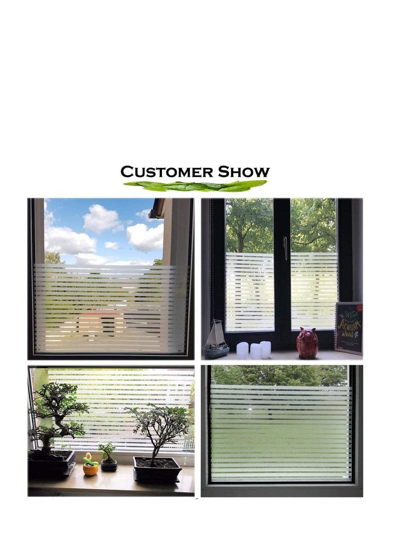 SYOSI Window Films Self adhesive Office Glass Film Static Cling Window Film Privacy For All Kinds of Smooth Glass Surface 44.5  100CM  - Image 4