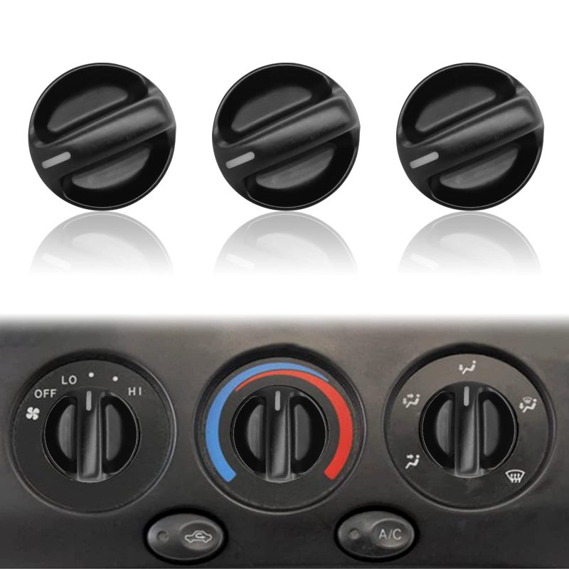 3Pcs AC Heater Blower Fan Control Knob Compatible with 2000 2001 2002 2003 2004 2005 2006 Toyota Tundra Climate Control Knob 559050C010