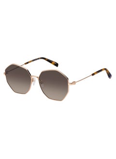 TOMMY HILFIGER Women's UV Protection Butterfly Shape Metal Sunglasses TH 2094/S BROWN 52 - Lens Size: 52 Mm - Gold Copp  - Image 1