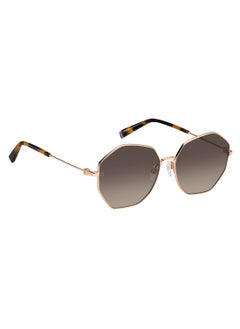 TOMMY HILFIGER Women's UV Protection Butterfly Shape Metal Sunglasses TH 2094/S BROWN 52 - Lens Size: 52 Mm - Gold Copp  - Image 2