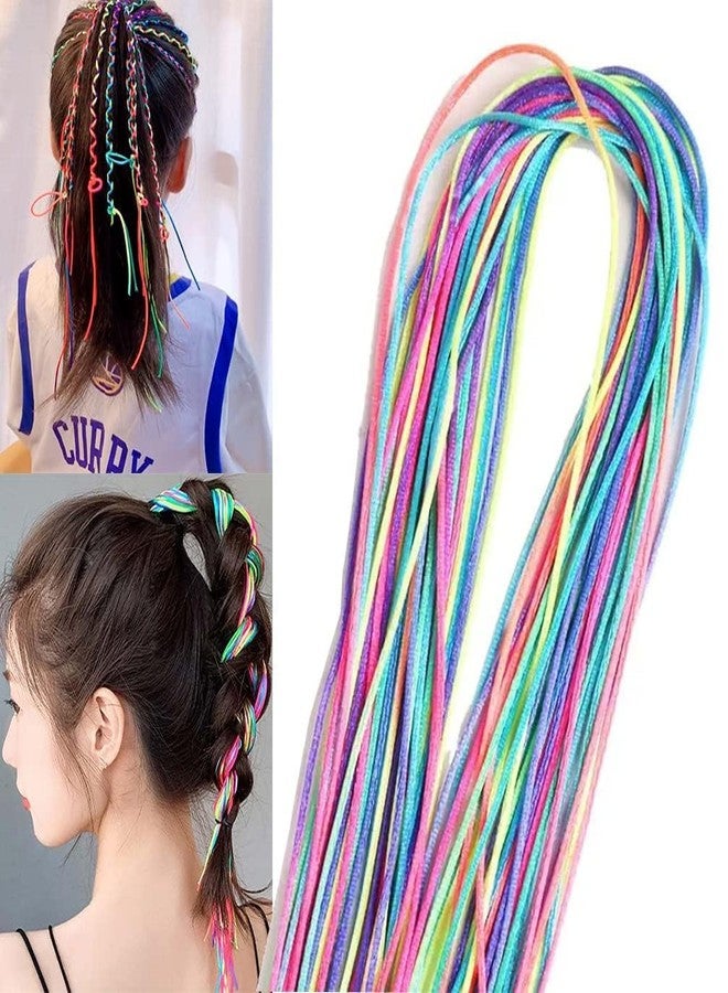 GODFLY Colorful Hair Wrap String for Braids, Multi Rainbow Braiding Hair Tie, Gradient Color Hair Rope Band, Girls Braids Hair Styling Accessories - 22 pcs, Multi Color. - Image 5
