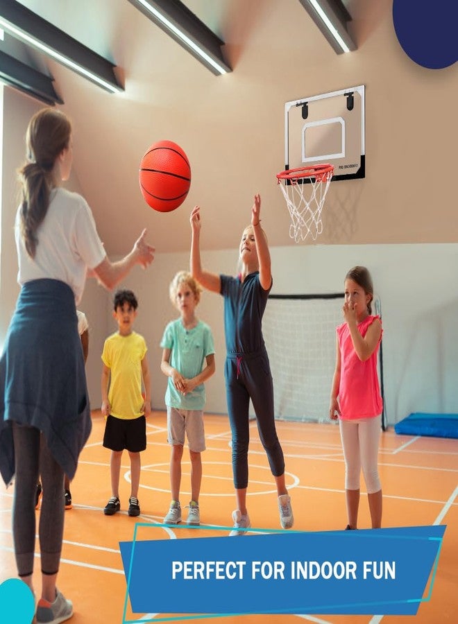 Dilabnba Mini Indoor Basketball Hoop Over The Door, Basketball Hoop Set for Home Dorms Wall Mounted Garage with 4 Balls and Pump, Gifts for Teen Boys Girls 6 7 8 9 10 11 12 Year Old - Image 3