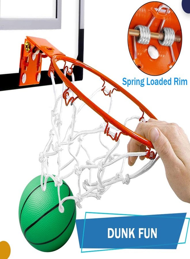 Dilabnba Mini Indoor Basketball Hoop Over The Door, Basketball Hoop Set for Home Dorms Wall Mounted Garage with 4 Balls and Pump, Gifts for Teen Boys Girls 6 7 8 9 10 11 12 Year Old - Image 5