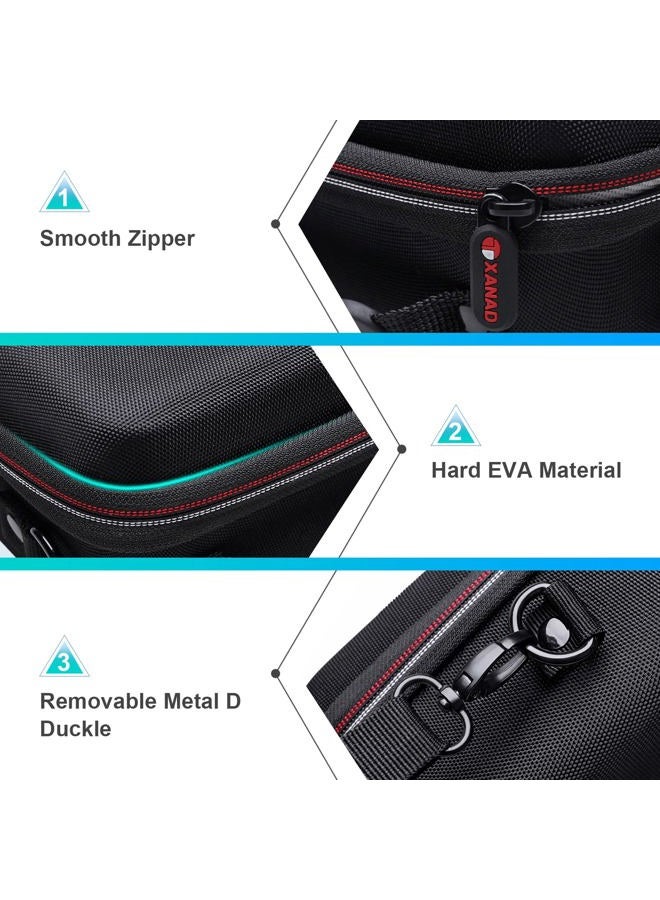 XANAD Hard Case for Sony Alpha ZV-E10 / ZV-1 / ZV-1F / ZV-1 II Vlogging Camera with Vlogger Accessory Kit Tripod (GP-VPT2 BT) and Microphone - Carrying Storage Bag(Black+Gray) - Image 3