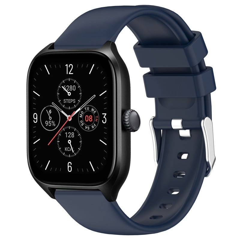 erorex For Amazfit Gts 4 20Mm Smooth Solid Color Silicone Watch Band(Midnight Blue) - Image 1