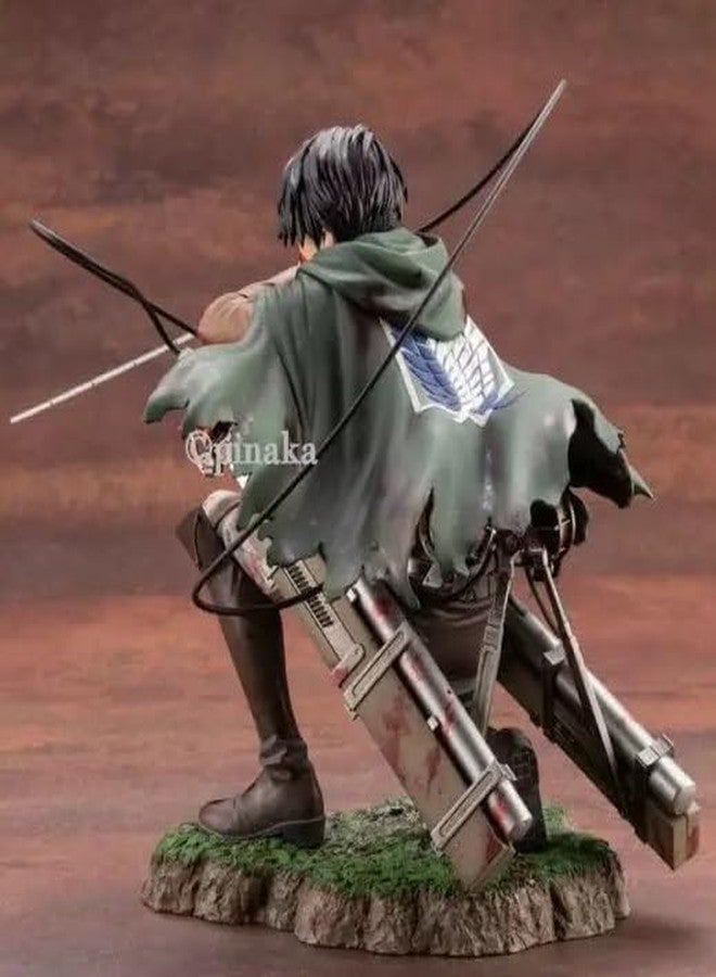 PINAKA Levi Ackerman Attack on Titan Action Figure, Anime Character, Multi Color, PVC Material, 17cm - Image 2