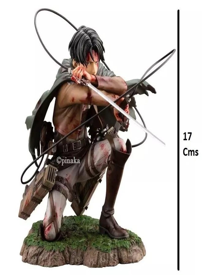 PINAKA Levi Ackerman Attack on Titan Action Figure, Anime Character, Multi Color, PVC Material, 17cm - Image 5