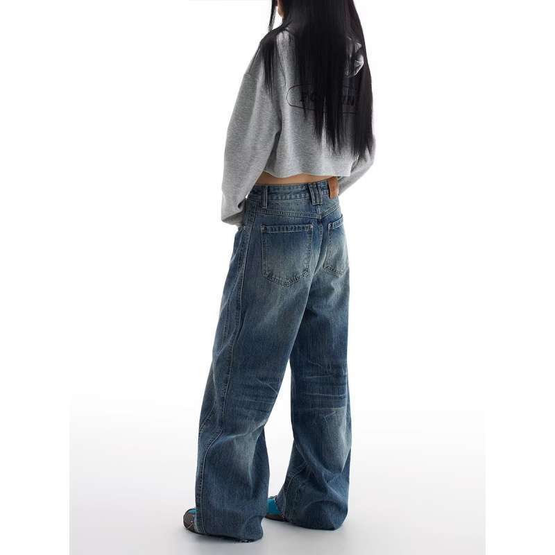 Unisex Classic Denim Jeans Loose Fit Daily Outdoor Wear - Image 4