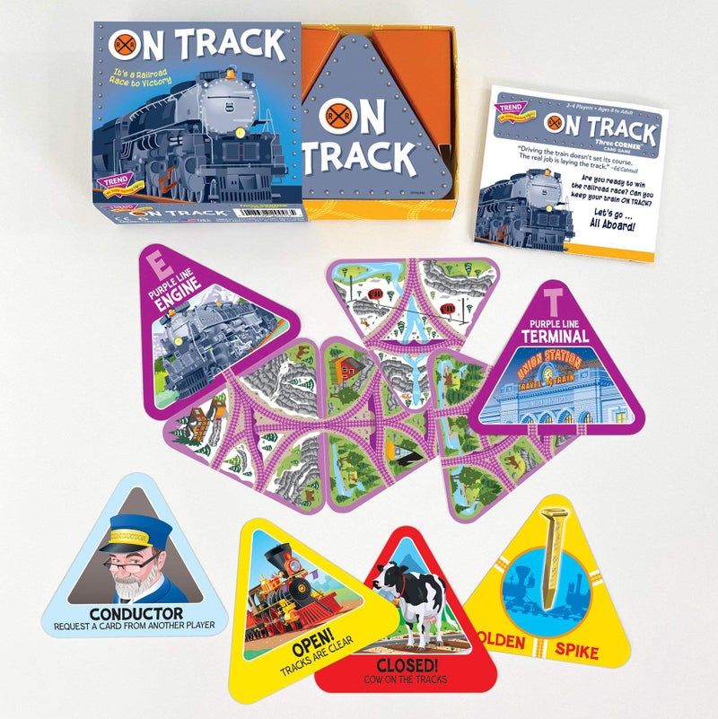 Trend Enterprises ON Track Three Corner Strategy Game by TREND enterprises Inc FamilyFriendly Card Games - Image 2