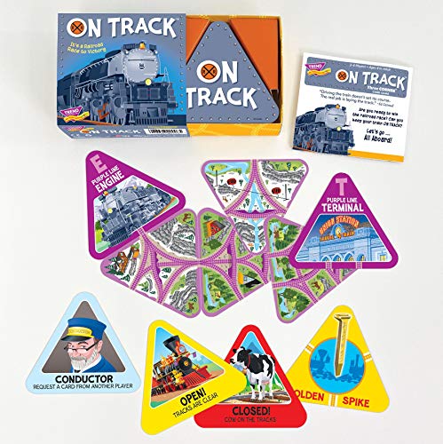 Trend Enterprises ON Track Three Corner Strategy Game by TREND enterprises Inc FamilyFriendly Card Games - Image 1