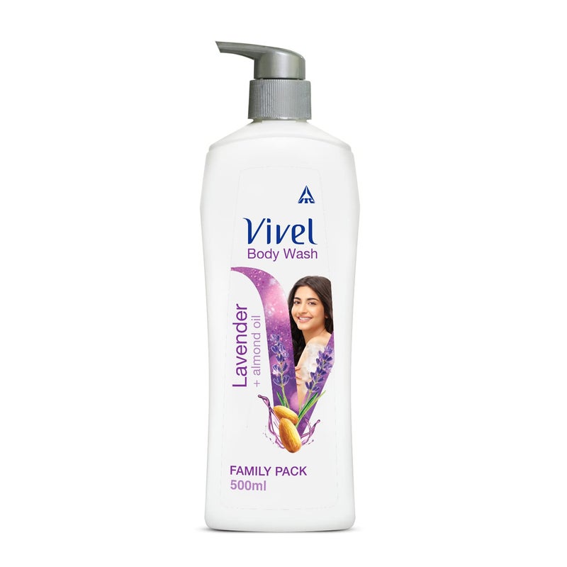 Vivel Aloe Vera Bathing Soap with Vitamin E for Soft Glowing skinRefreshing FragranceCombo Pack 150g Pack of 4 Vivel Body Wash Lavender Almond Oil Shower Creme 500 ml Pump - Image 5