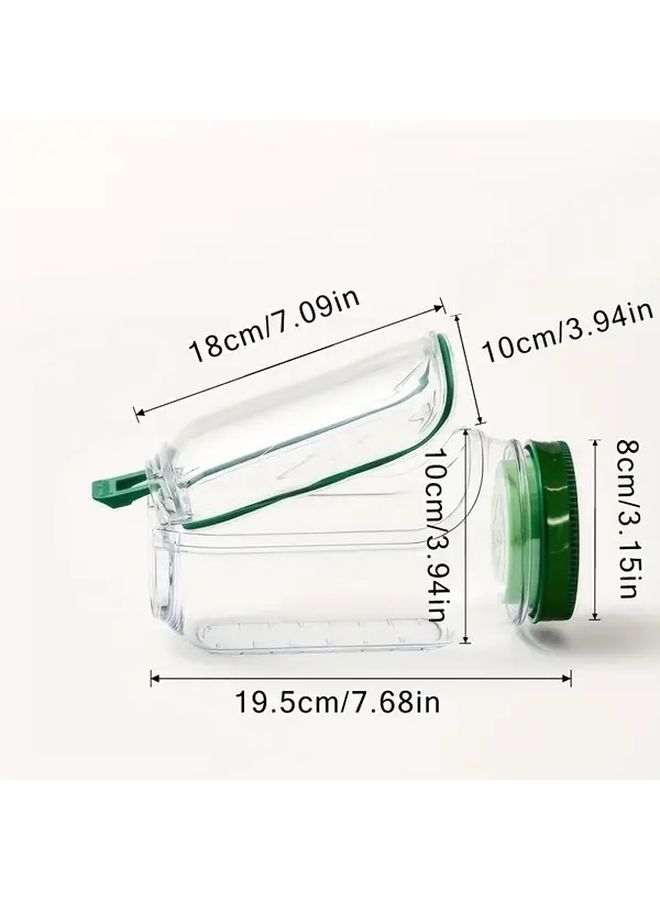 Large BPA Free Plastic Mason Jar With Airtight Lid Salad Storage Jar - Image 3