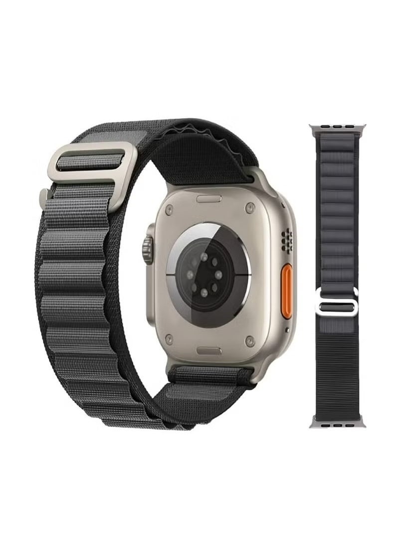 Generic - Apple Watch Ultra Alpine Loop Band Strap Compatible with 49MM 45MM 44MM 42MM For All Series Grey - Image 1