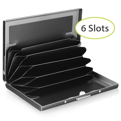 Stealodeal Black RFID Blocking Stainless Steel CA Hero 6 Slot ATM/Credit/Debit Card Holder for Men & Women (Laser Print) - Image 5