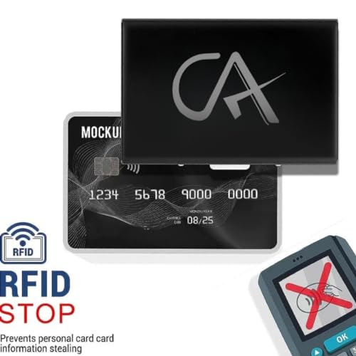 Stealodeal Black RFID Blocking Stainless Steel CA Hero 6 Slot ATM/Credit/Debit Card Holder for Men & Women (Laser Print) - Image 2
