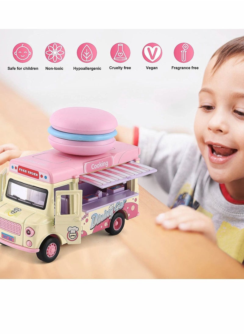 Y&D - Car Toy Toddler Friction Powered Catering Truck Play Vehicles, Cute Diecast with Music Colorful Lights Sensor Metal Crash Proof for 3+ Pre-Kindergarten Boy Girl - Image 1