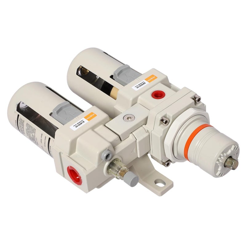 Hyco 1/2" Inch BSP Pneumatic FRL Unit (Air Filter + Regulator + Lubricator) with Metal Guard And Pressure Gauge Air (FRL-AC-4010-04) (PACK OF 2) - Image 2