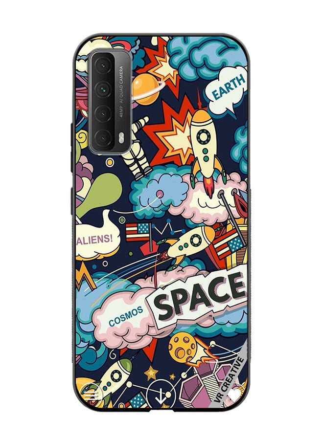 VR CREATIVE Protective Case Cover For Huawei Y7a Space Design Multicolour - Image 1