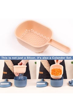 KASTWAVE Multifunction Slicer Veggie Dicers Food Choppers Cutter with 4 Replaceable Blades and Container Steeless Vegetable Slicer for Carrot Potato Vegetables  - Image 2