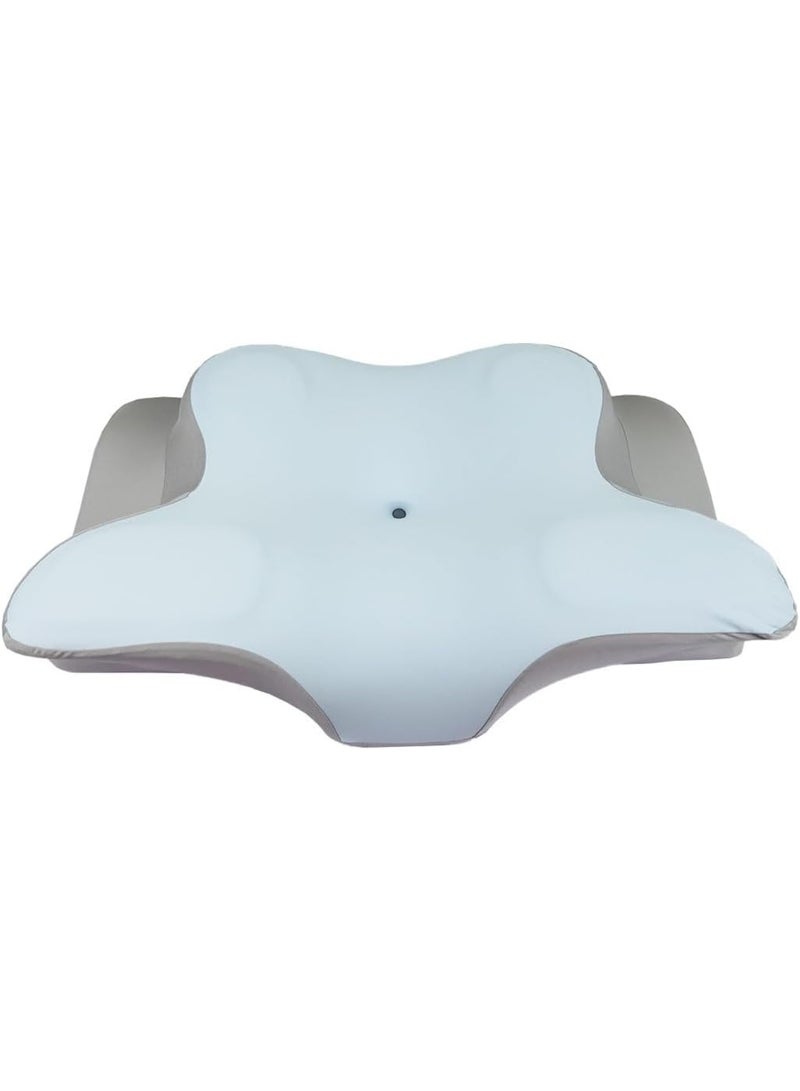 Meishida Neck Pillow, Contour Memory Foam Pillows for Neck and Shoulder Support, Cervical Neck Pillow for Neck Pain Relief, Ergonomic Side Sleeper Pillow (Blue) - Image 1