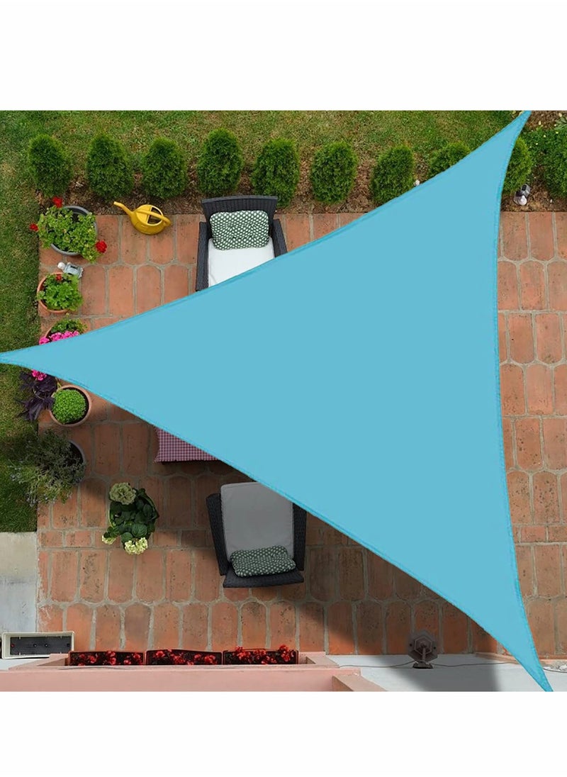 Excefore Outdoor Waterproof Sun Shade Sail Canopy Triangle UV Block for Patio and Garden,Backyard Lawn (118"X118"X118", Lake Blue)  - Image 1
